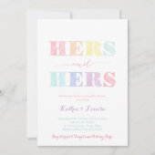Lesbian Couples Shower invitation, carte arc-en-ci (Devant)