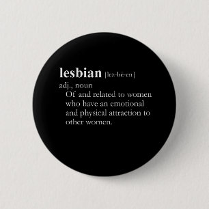 LESBIAN (definitie) Ronde Button 5,7 Cm