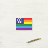 Lesbian Double Venus Rainbow Pride Post-it® Notes (Op bureau)