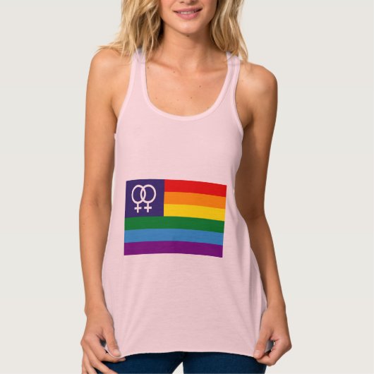 Lesbian Double Venus Rainbow Pride Tanktop (Voorkant)