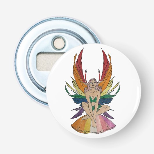 Lesbian Faerie  Button Flesopener (Voorkant)
