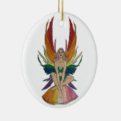 Lesbian Faerie  Keramisch Ornament (Rechts)