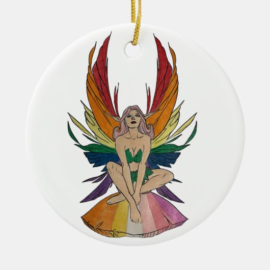 Lesbian Faerie  Keramisch Ornament (Voorkant)