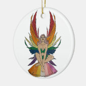 Lesbian Faerie  Keramisch Ornament (Links)