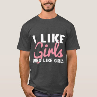 Lesbian Femme Butch Gay Woman Ik hou van meisjes d T-shirt