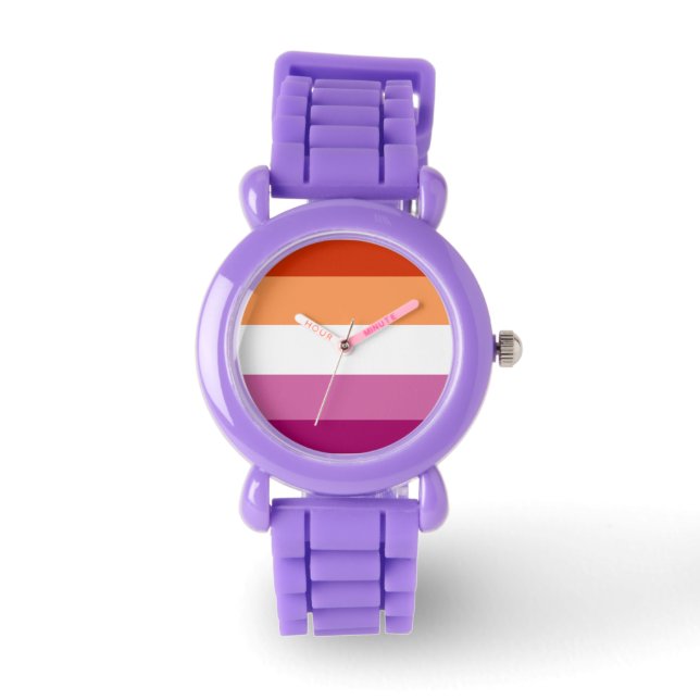 Lesbian Flag Horloge (Voorkant)