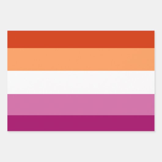 Lesbian Flag Inpakpapier Vel (Voorkant)