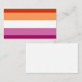 Lesbian Flag Visitekaartje (Voorkant / Achterkant)