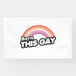 Lesbian - Geboren op deze homo Spandoek