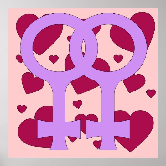 Lesbian huwelijkskunst poster (Voorkant)