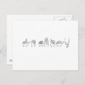 Lesbian in Sign Language Briefkaart (Voorkant / Achterkant)