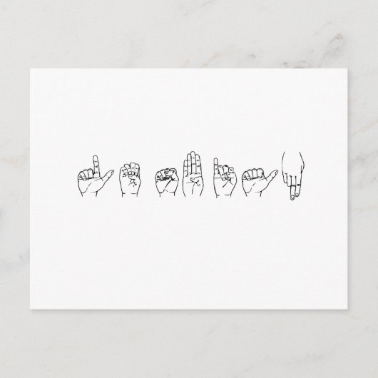 Lesbian in Sign Language Briefkaart (Voorkant)