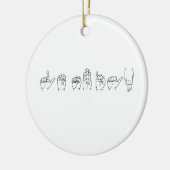 Lesbian in Sign Language Keramisch Ornament (Links)