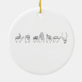 Lesbian in Sign Language Keramisch Ornament (Achterkant)