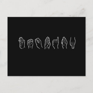 LESBIAN IN SIGN-TAAL BRIEFKAART