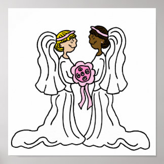 Lesbian interracial Couple Poster