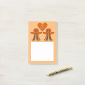 Lesbian Kerstontbijt Dames Couple Post-it® Notes (Op bureau)