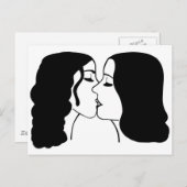 Lesbian Kiss Briefkaart (Voorkant / Achterkant)