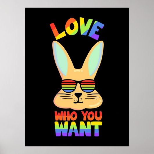 Lesbian LGBT Rabbit Poster (Voorkant)