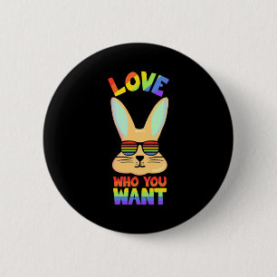 Lesbian LGBT Rabbit Ronde Button 5,7 Cm