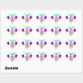 Lesbian Love Pride Rainbow Women Heart Stickers (Vel)