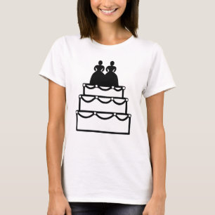  Lesbian Love Wedding Cake T-shirt