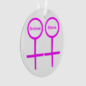 Lesbian Lovers Acrylo Ornament (voorkant)