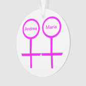 Lesbian Lovers Acrylo Ornament (voorkant)
