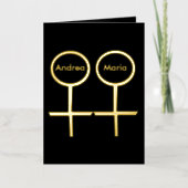 Lesbian Lovers Folie Wenskaart (Voorkant)