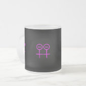 Lesbian Lovers Personalized Matglas Koffiemok (Voorkant links)