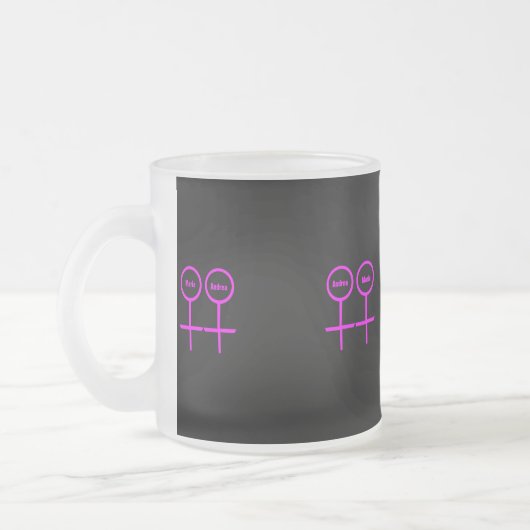 Lesbian Lovers Personalized Matglas Koffiemok (Links)