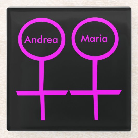 Lesbian Lovers Personalized Onderzetter (Voorkant)