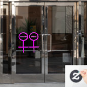 Lesbian Lovers Personalized Raamsticker (Kantoordeur)