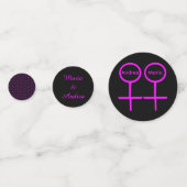 Lesbian Lovers Personalized Table Confetti (Achterkanten)