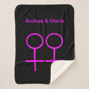 Lesbian Lovers Sherpa Blanket Deken