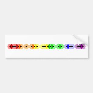 Lesbian Morse Code Bar Bumpersticker