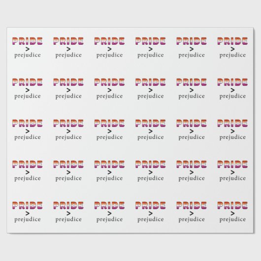 Lesbian Pride and Prejudice Cadeaupapier (Vlak)