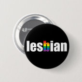 Lesbian Pride Black Button (Voorkant /achterkant)