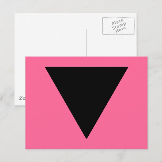 Lesbian Pride Black Triangle Briefkaart (Voorkant / Achterkant)