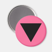 Lesbian Pride Black Triangle Magneet (Voorkant / Achterkant)