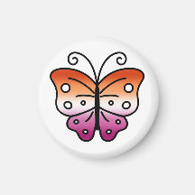 Lesbian Pride Butterfly Magnet