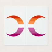 Lesbian Pride Crescent Moons Greeting Card Visitekaartjes (Buitenkant ongevouwen)