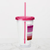 Lesbian Pride Flag Acryl Drinkbeker (Rechts)