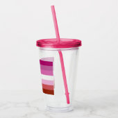 Lesbian Pride Flag Acryl Drinkbeker (Links)