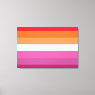 Lesbian Pride Flag Canvas Afdruk