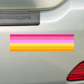 Lesbian Pride Flag (Dawn) Bumpersticker (Op auto)