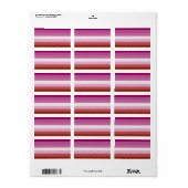 Lesbian Pride Flag Etiket (Full Sheet)