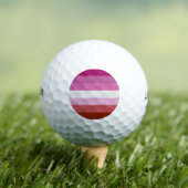 Lesbian Pride Flag Golfballen (Insitu Shirt)