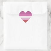 Lesbian Pride Flag Hart Sticker (Tas)