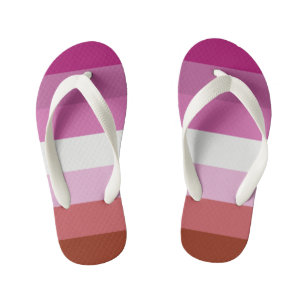 Lesbian Pride Flag Kinder Teenslippers